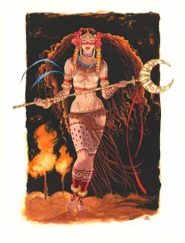 Illustration couleur, Djinn, Ana Miralles