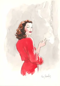 Colored illustration, Ava, quarante-huit heures dans la vie d'Ava Gardner, Ana Miralles