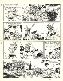 Planche noir et blanc, Tif et Tondu, Un plan démoniaque (T.22),  Will