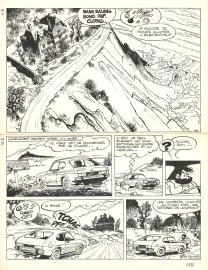 Black and white original page, Tif et Tondu, Le Retour de la Bête (T.25),  Will
