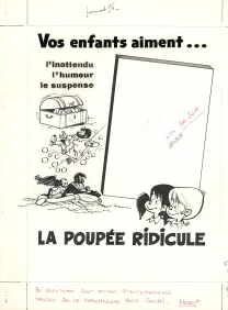 Illustration noir et blanc, Tif et Tondu,  Will
