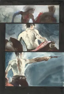 Planche couleur, Blood, Uroborous (T.1), Kent Williams