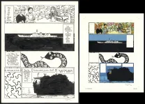 Black and white original page, Yiyun,  Cosey