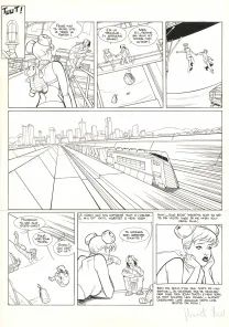 Black and white original page, Golden Cup, Daytona (T.1), Alain Henriet