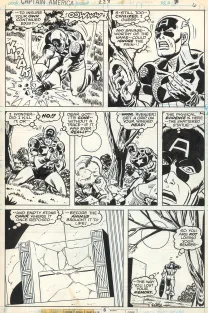 Planche noir et blanc, Captain America, Sal Buscema