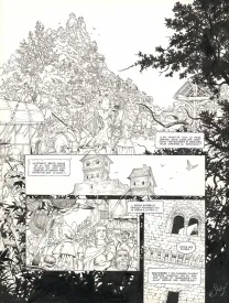Planche noir et blanc, Le Roman de Malemort, La porte de l'oubli (T.2), Eric Stalner