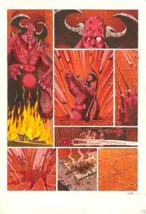Colored original page, Anges, Psaume 1 (T.1), Olivier Boiscommun