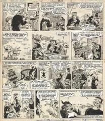 Black and white original page, Frankie Stein, Ken Reid