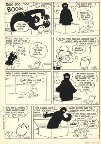 Planche noir et blanc, Popeye, Bud Sagendorf