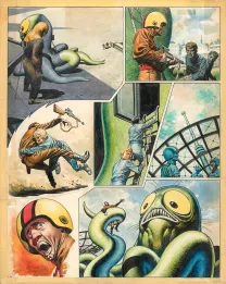 Colored original page, Trigan Empire, The Invasion of Bolus, Don Lawrence