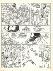 Black and white original page, Les 7 Vies de l'Épervier, L'Arbre de Mai (T.3), André Juillard