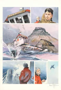Colored original page, Danser avec le vent, Emmanuel Lepage