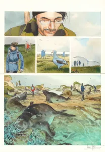 Colored original page, Danser avec le vent, Emmanuel Lepage