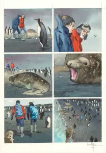 Colored original page, Danser avec le vent, Emmanuel Lepage