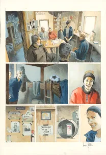 Colored original page, Danser avec le vent, Emmanuel Lepage