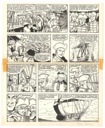 Planche noir et blanc, Barbe-Rouge, Mort ou vif (T.10), Victor Hubinon