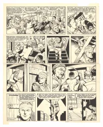 Planche noir et blanc, Barbe-Rouge, Défi au Roy (T.4), Victor Hubinon