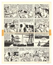 Black and white original page, Barbe-Rouge, Mort ou vif (T.10), Victor Hubinon