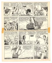 Planche noir et blanc, Barbe-Rouge, Mort ou vif (T.10), Victor Hubinon