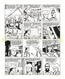 Planche noir et blanc, Barbe-Rouge, Barbe-Rouge à la rescousse (T.13), Victor Hubinon