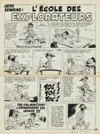 Planche noir et blanc, Les Dingodossiers , Marcel Gotlib