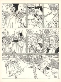 Black and white original page, Les 7 Vies de l'Épervier, Le Temps des chiens (T.2), André Juillard