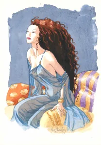 Colored illustration, Djinn, Ana Miralles
