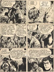 Planche noir et blanc, Jerry Spring, Lune d'argent (T.3),  Jijé