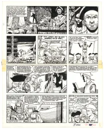 Planche noir et blanc, Barbe-Rouge, Barbe-Rouge à la rescousse (T.13), Victor Hubinon