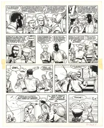 Planche noir et blanc, Barbe-Rouge, Barbe-Rouge à la rescousse (T.13), Victor Hubinon