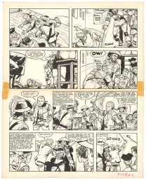Black and white original page, Barbe-Rouge, Mort ou vif (T.10), Victor Hubinon