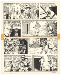 Black and white original page, Barbe-Rouge, Mort ou vif (T.10), Victor Hubinon