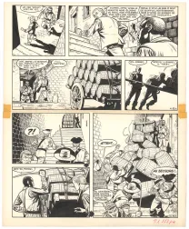 Planche noir et blanc, Barbe-Rouge, Mort ou vif (T.10), Victor Hubinon