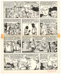 Black and white original page, Barbe-Rouge, Mort ou vif (T.10), Victor Hubinon