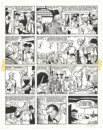 Planche noir et blanc, Barbe-Rouge, La Captive des Mores (T.16), Victor Hubinon