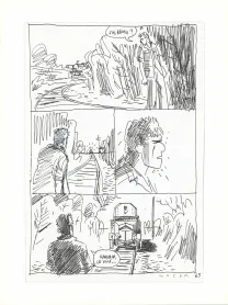 Planche noir et blanc, Les Scorpions du Désert,  Wazem