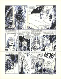 Planche noir et blanc, Aquablue, Le Mégophias (T.3), Olivier Vatine