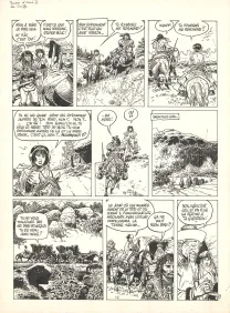 Black and white original page, Poupée d'ivoire, La Griffe de bronze (T.2),  Franz