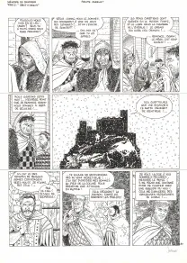 Black and white original page, Mémoires de Cendres, Rémy d'Orient (T.3), Philippe Jarbinet