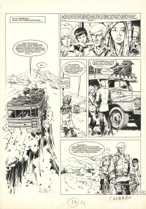 Planche noir et blanc, Bruno Brazil, Des Caïmans dans la rizière (T.7), William Vance