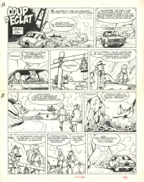 Planche noir et blanc, Gil Jourdan, Roland Gos