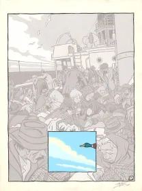 Colored illustration, Le Silence de Malka, Ruben Pellejero