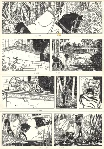 Planche noir et blanc, Giuseppe Bergman, Milo Manara