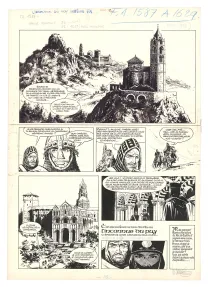 Planche noir et blanc, Ramiro, L'Inconnue du Puy – inédit, William Vance