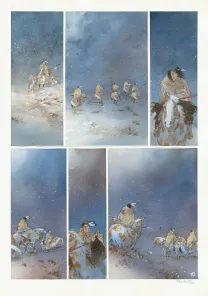 Colored original page, Cheyenne, Patrick Prugne