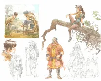 Illustration couleur, Les Hautes Herbes,  Grun