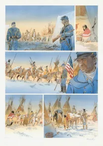 Colored original page, Cheyenne, Patrick Prugne