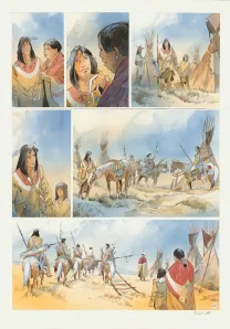 Colored original page, Cheyenne, Patrick Prugne