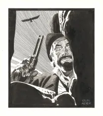 Illustration noir et blanc, Undertaker, Ralph Meyer