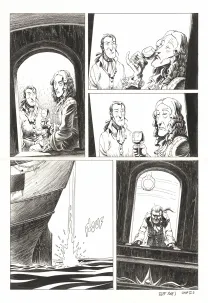 Planche noir et blanc, Kernok le pirate,  Riff Reb's